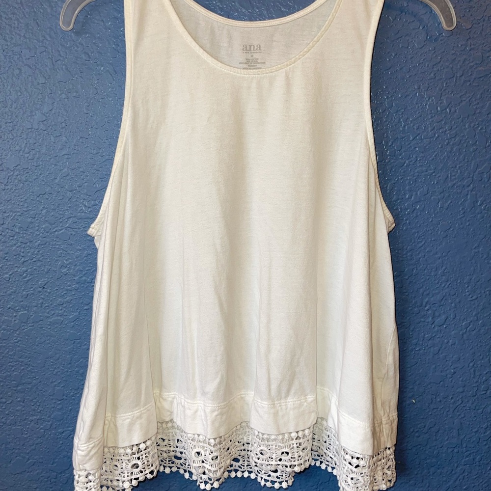 a.n.a (JCPenney) White Tank Top